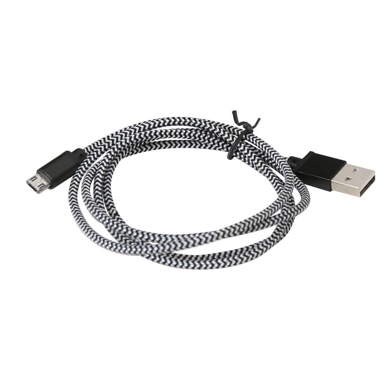 PLA43302 PLATINET CABLE TELA microUSB-USB 1M CAJA NEGRO â€“ Comunic-Arte